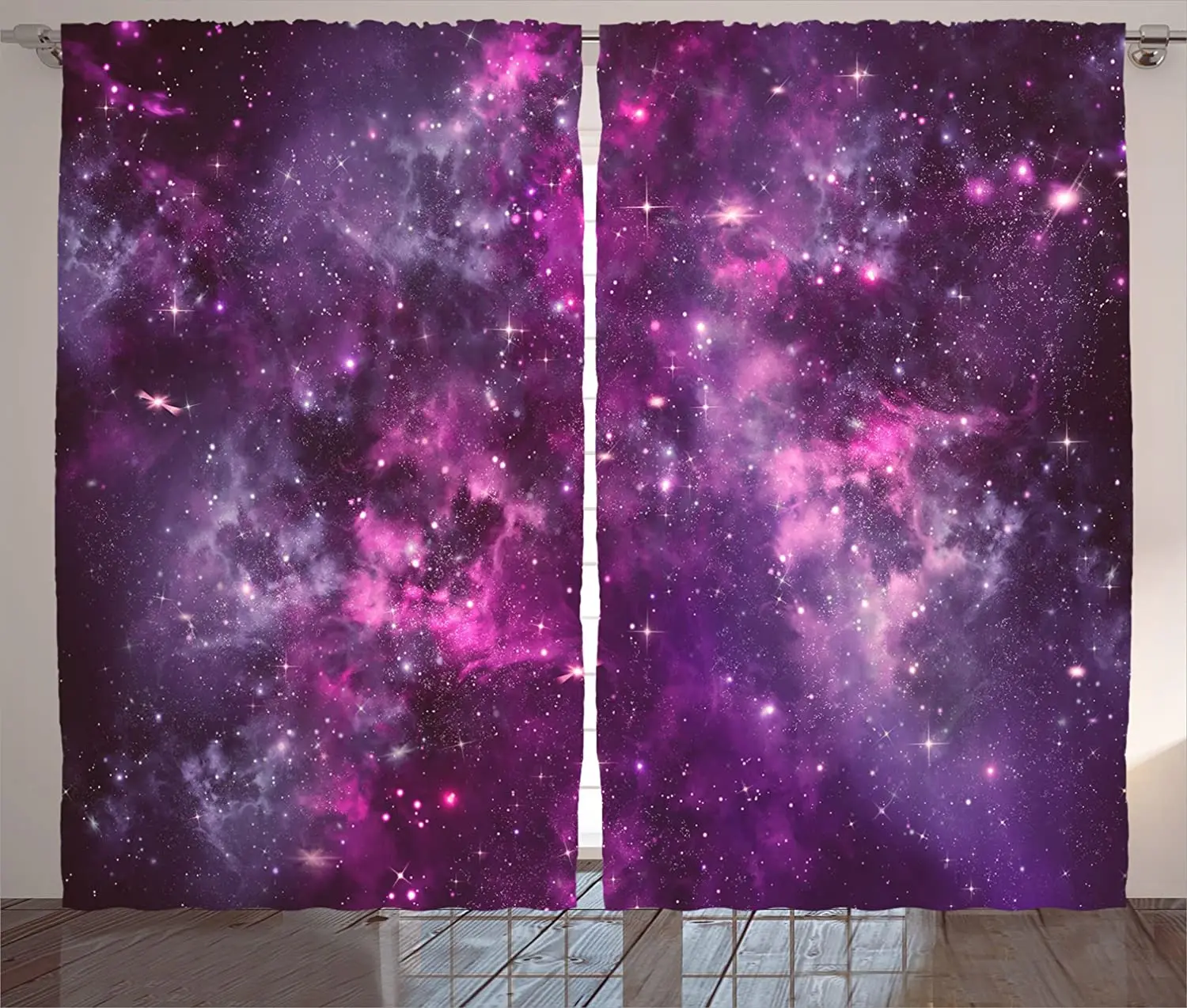 Starry Sky Night Window Curtains Cloud Universe Curtain Galaxy Drapes Home Decor 