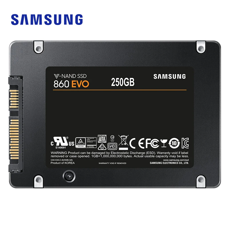 SAMSUNG SSD 860EVO 250GB 500GB 1TB disco duro de estado sólido interno HDD Disco Duro sapa3 25 pulg
