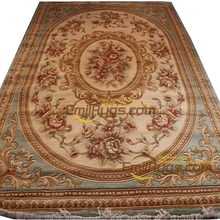 Европейский ковер с иглой ручной работы, шерстяной ковер ручной работы для гостиной, прямоугольный ковер из шерсти