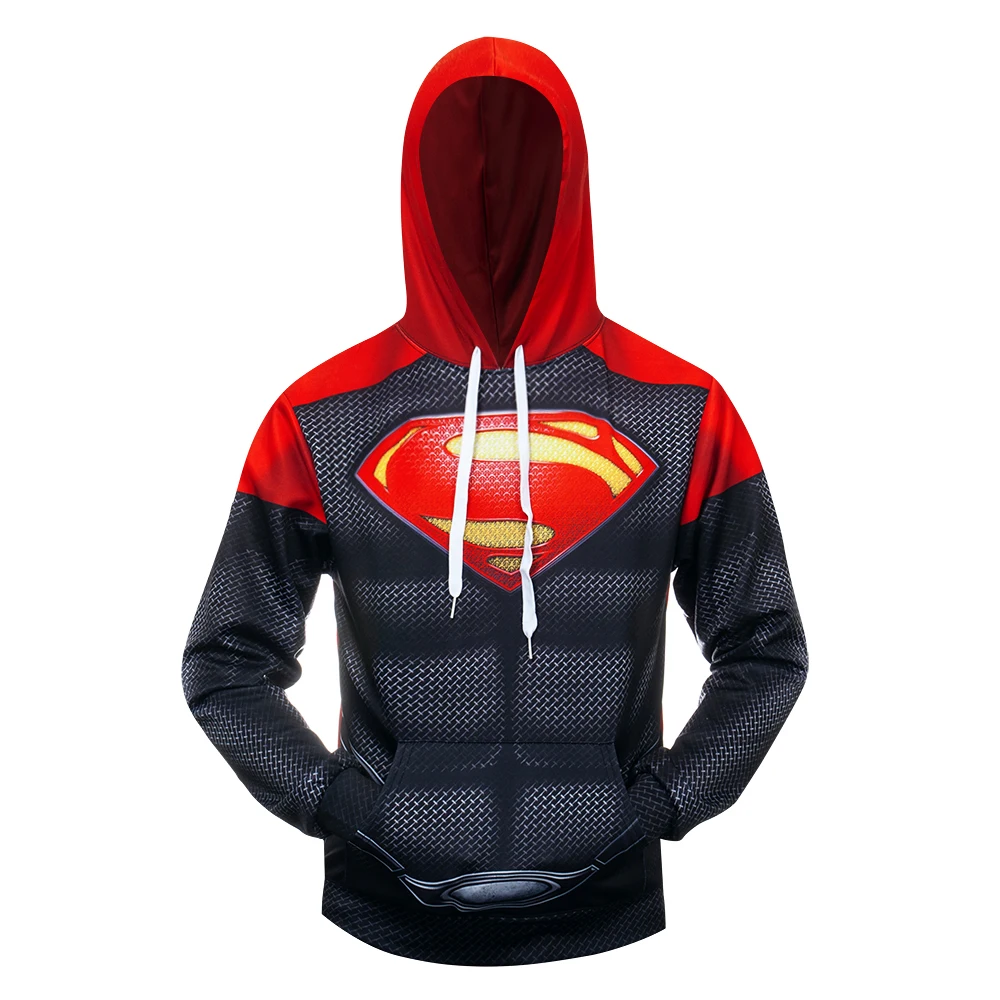 С рисунком мышц супергероя Супермена косплей костюм 3D печатных костюм премиум пальто с капюшоном свитера пуловер толстовки - Цвет: ST025