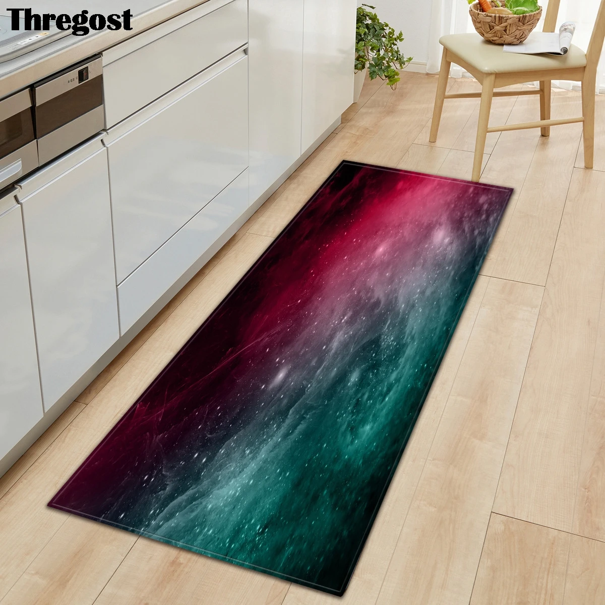Thregost Galaxy с принтом длинный коврик для пола для гостиной, спальни, противоскользящий кухонный ковер, стиральная машина, коврики