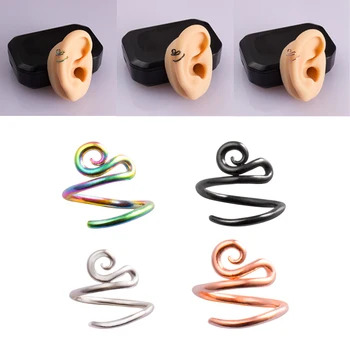 

1pc Copper Hoop Earrrings Set Nose Rings Septum Cartiliage Piercing Clicker Clip Helix Eyebrow Ring Tragus for Women Ear Jewelry