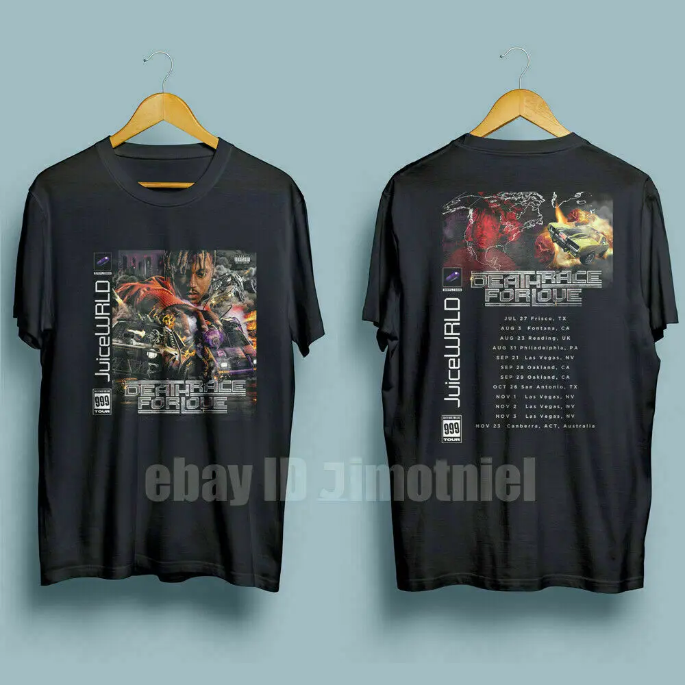 Juice WRLD Death Racing For Love Tour рэп хип Мужская черная футболка S 5XL