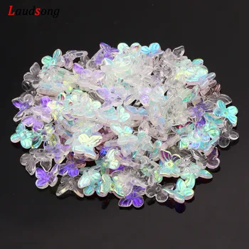 

10/20/30/40/50Pcs AB Gradient Small Butterfly Czech Glass Beads For Jewelry Making Handmade Necklace Bracelet Diy Accessories