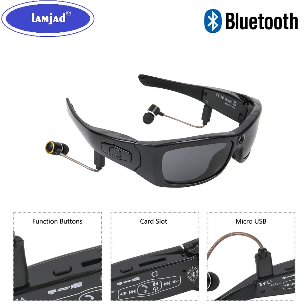 MS21 солнцезащитные очки камера гарнитура HD1080P Bluetooth MP3 плеер фото видео рекордер