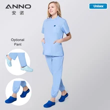 ANNO униформа медсестры Клиническая одежда хирургическое платье рабочая одежда больница доктор форма медицинский скраб-топ сжимающиеся брюки