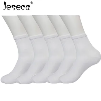 

Jeseca New 5 Pairs/Lot Women Solid Warm Socks Unisex Spring Autumn Winter Casual Free Size Breathable Cotton Female Socks