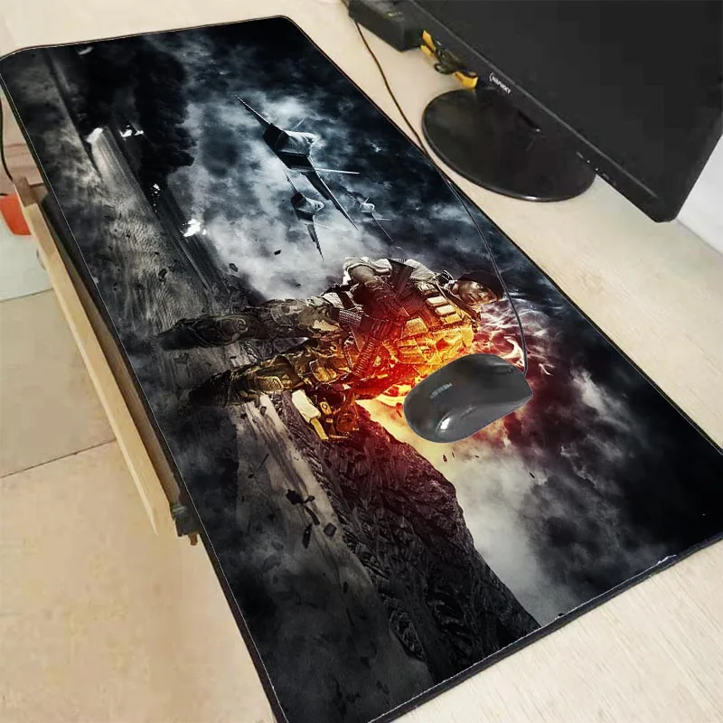 

Free Shipping Battlefield Speed New Mousepad Large Gaming Waterproof Mouse Pad Locking Edge Mouse Mat Keyboard Pad