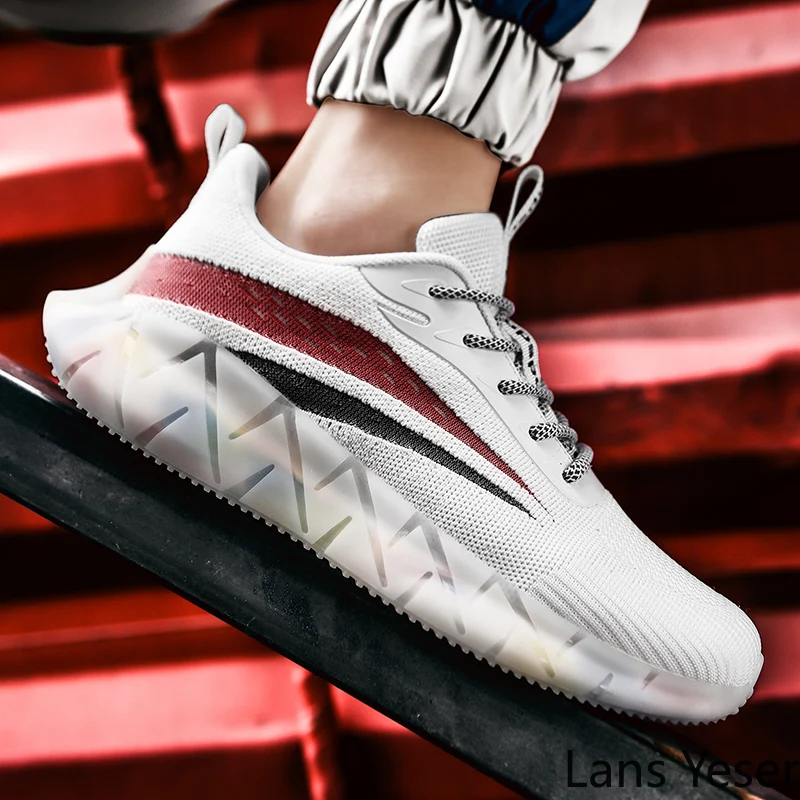 

2020 Mens Running Shoes Breathable Cushioning Popcorn Technology Sneakers Mesh Sports Shoes Male Tennis Masculino Zapato Hombre