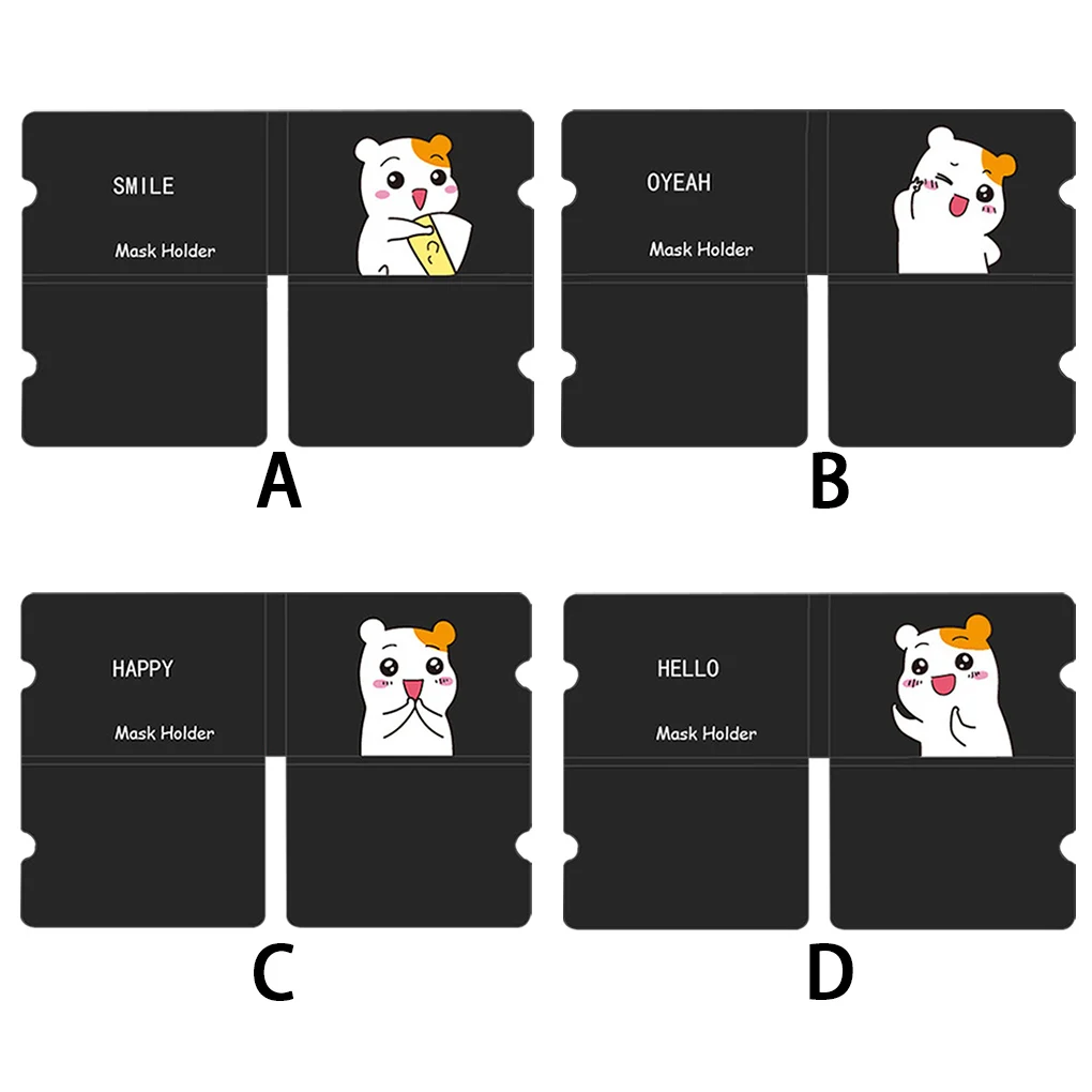 

5pcs Masks Keeper Portable Masks Storage Folder Container Case Printing Foldable Maska Storage Clip Maske Holder