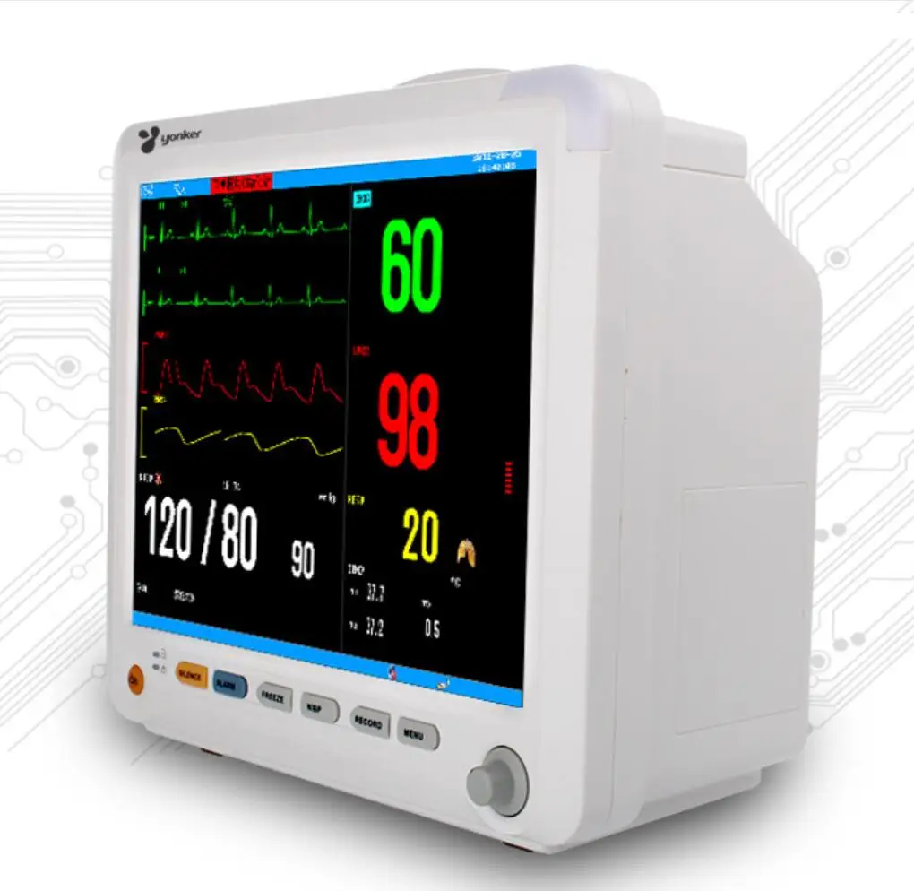 Монитор пациента в отделении интенсивной терапии здравоохранения многопараметрический Пульс ЭКГ оксиметр температуры артериального давления медицинское оборудование YK8000B