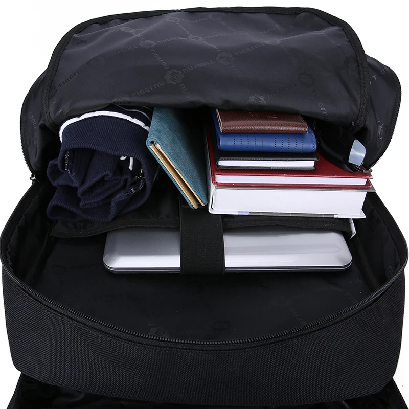 Tigernu мода мужчины опрятный стиль рюкзак для молодежи лоскут карман большой емкости повседневная сумка бизнес 15.6 дюймовый ноутбук рюкзак