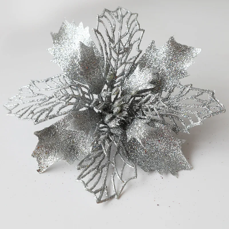 Christmas Flower Christmases Green Onion Powder With Openwork Flower Christmas Tree Wreath Decoration Pendant Ornament