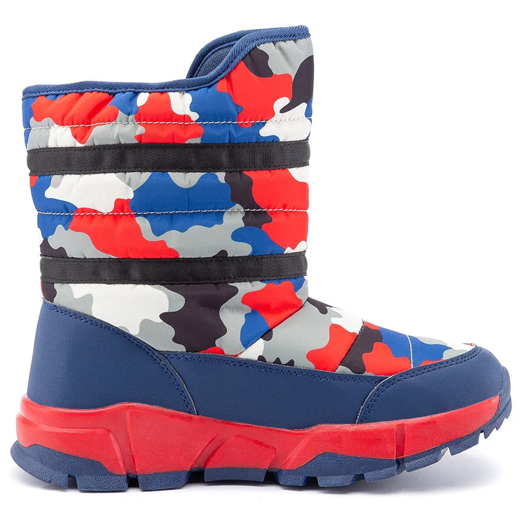 Женские зимние ботинки для мальчиков и девочек; теплая водонепроницаемая Уличная обувь без застежки