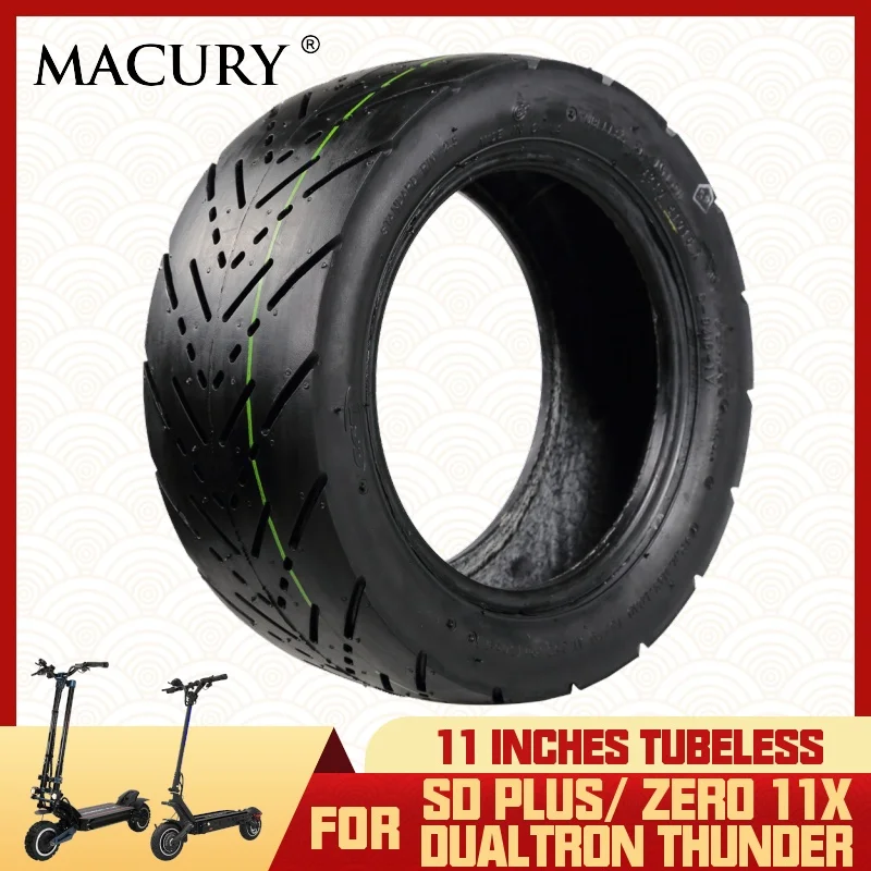 

11 inch City Road Tubeless Vacuum Tire Inflatable Tyre for Electric Scooter Speedual Plus Zero 11x Dualtron Thunder Without Tube