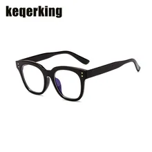 Новинка, плоское зеркальное покрытие для очков, модная хипстерская оправа, анти-синий светильник, прозрачная оправа для очков, женские близорукие очки