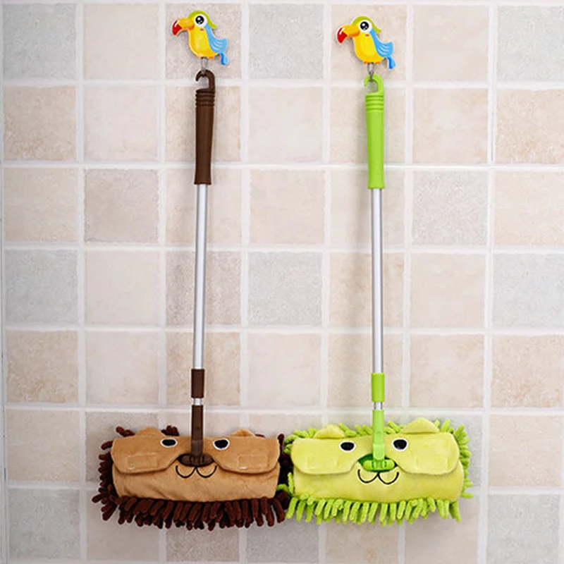 

Cartoon Dusting Mop Microfiber Mop Pad Mini Children's Flat Mop Creative Fashion Household Goods Living Room Kitchen Floor Brush