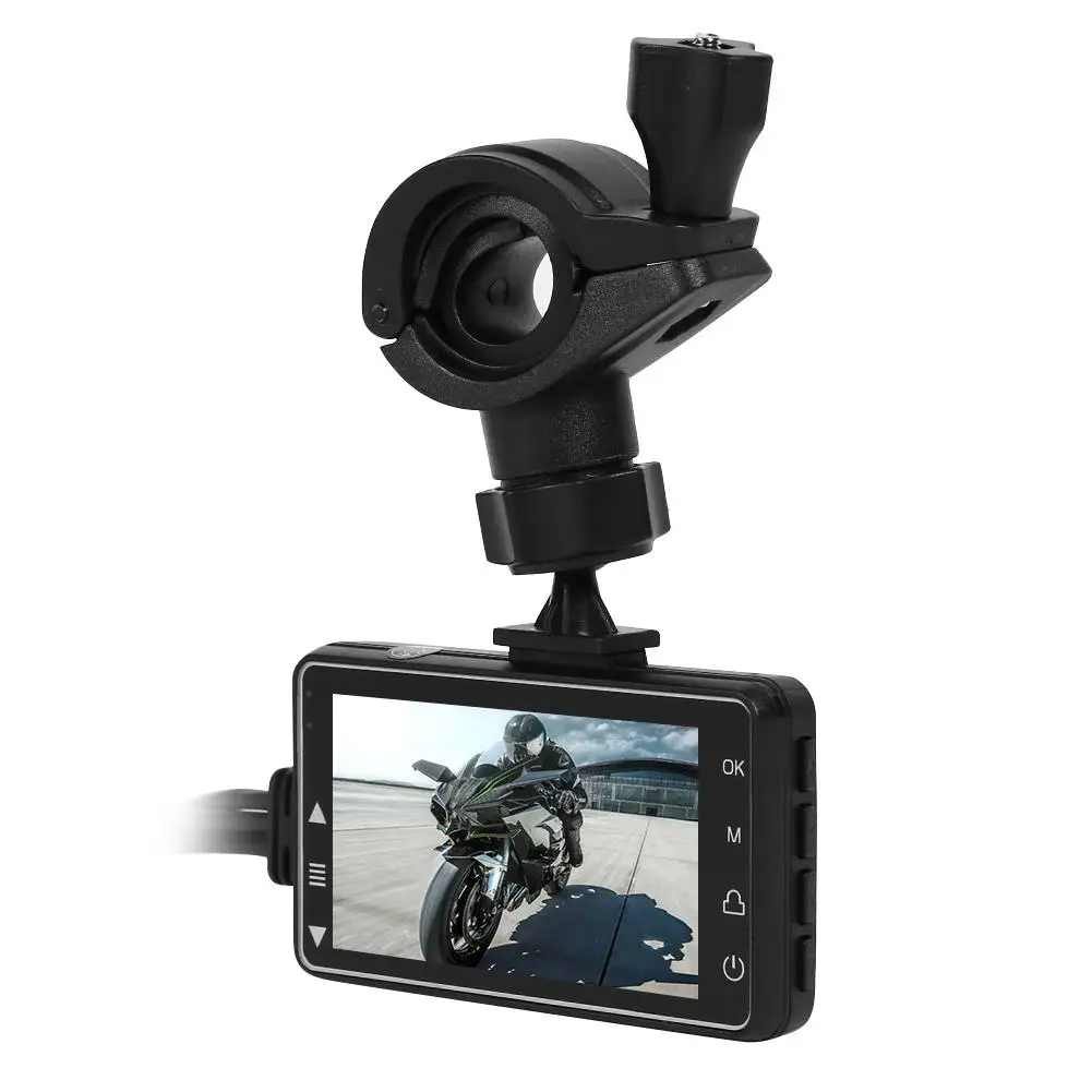 Se300 3 Inch Screen Hd 1080p Motorcycle Dvr Dash Cam Front+rear View Camera  No Gaps Seconds Continuous Recording Function - Motorcycle Dvr - AliExpress