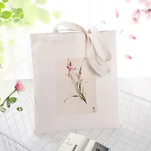 Китайские элементы сумка для покупок сумка ежедневного использования текст DIY пользовательский принт Логотип эко многоразовая утилизация Холщовая Сумка