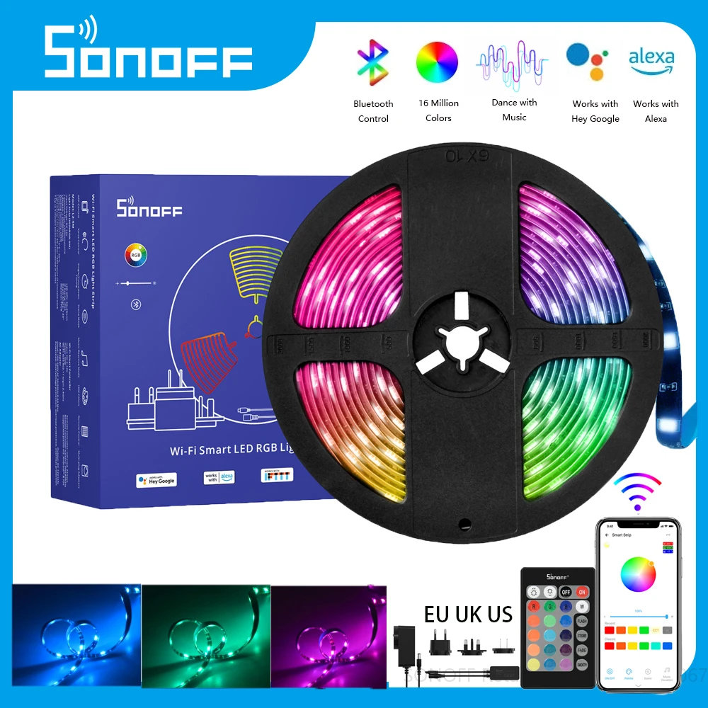 Умные светильник ные ленты SONOFF L2 с Bluetooth Wi-Fi контроллером атмосферная