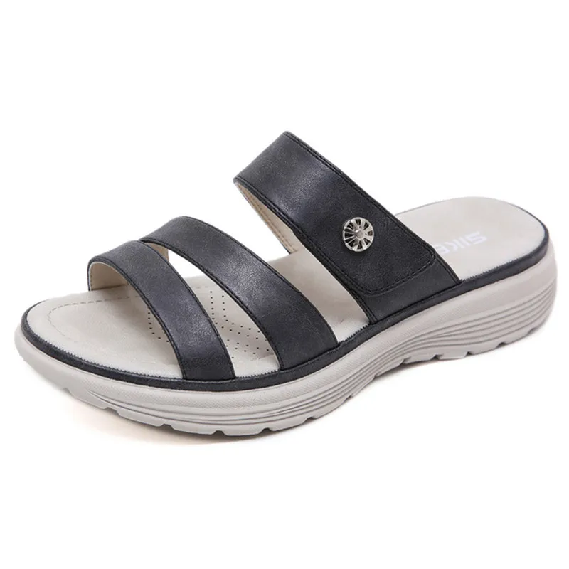 

Women sandals contracted recreational style wedge MD teetering at the bottom of the soft, comfortable slippers good women & # 39