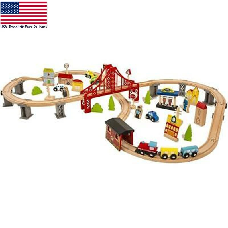 wooden train pieces
