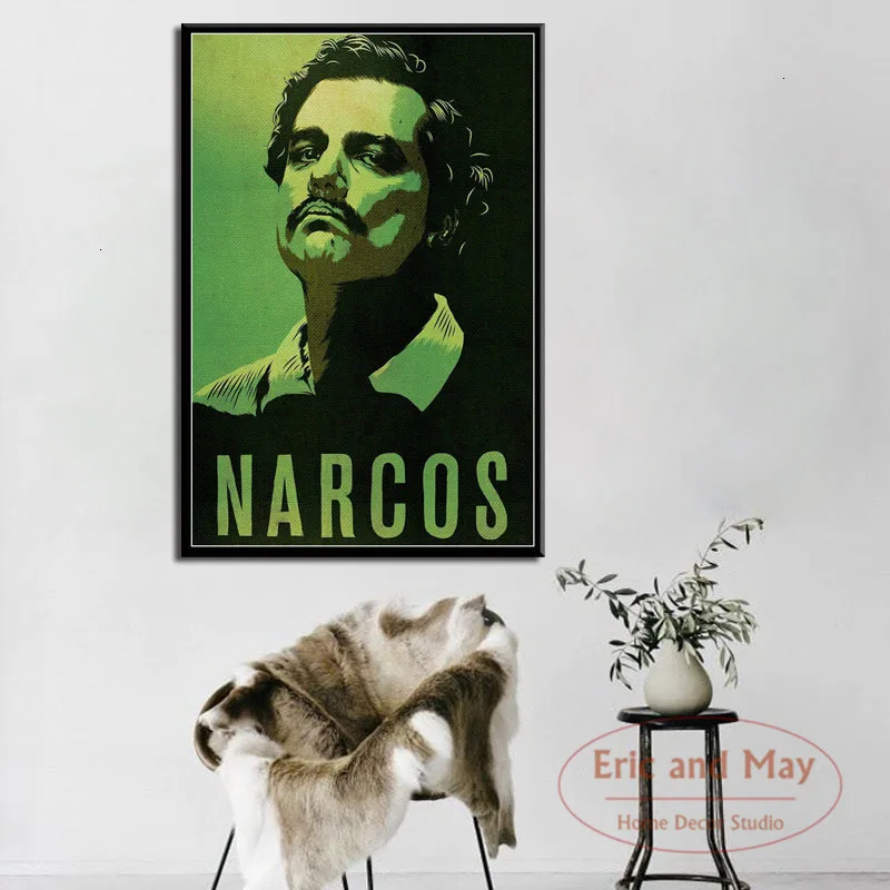 Pablo Escobar Горячая знаменитая художественная живопись Винтаж Холст плакат