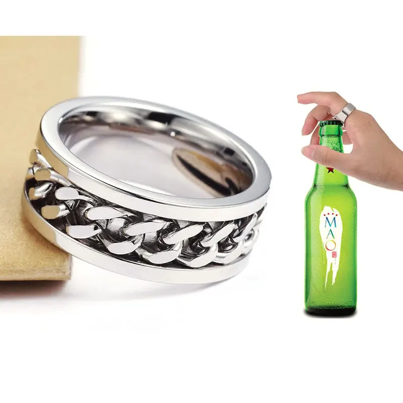 Kitchen Stainless Steel Ring Beer Bottle Opener Easy Can Multi-model Men's Women Creative | Дом и сад