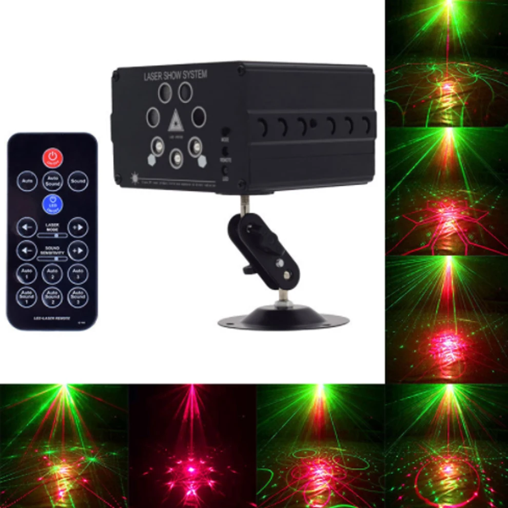 

120 Patterns RGB Mini Laser Projector Light DJ Disco Party Music Laser Stage Lighting Effect With LED Blue Xmas Lights