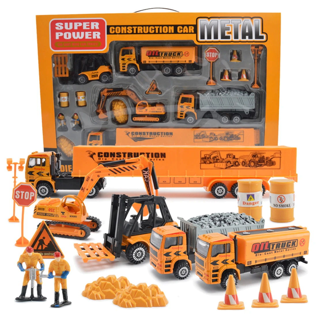 

Metal Construction Car Playset Engineering Truck Model Building Toy Set Gift For Children - Type A Type B Random Delivery