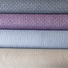 Полметра японская Марля хлопчатобумажная ткань твердая мягкая мятая Марля в горошек