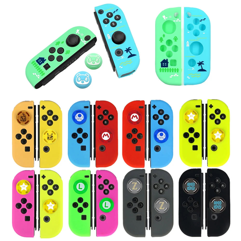 Новый нескользящий Силиконовый мягкий чехол для Joycon Nintendo Switch защитный колпачки