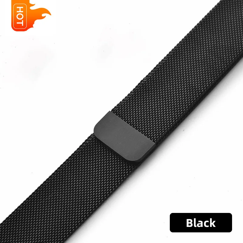 Браслет для часов «Миланская петля» петли для наручных часов Apple Watch, Нержавеющая сталь браслет для наручных часов iwatch серии 5/4/3/2/1 44 мм/40 мм, 42 мм, 38 мм и нержавеющая сталь металлический ремешок для часов - Цвет ремешка: Black