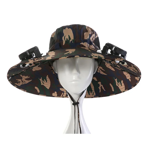 Double Fan Hat Wide Big Brim Solar and 
