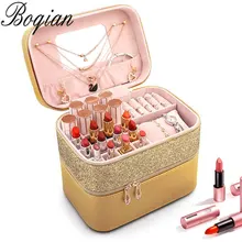 Косметичка из искусственной кожи большой емкости женская косметичка модные Профессиональные косметички Органайзер коробка для хранения Чемодан