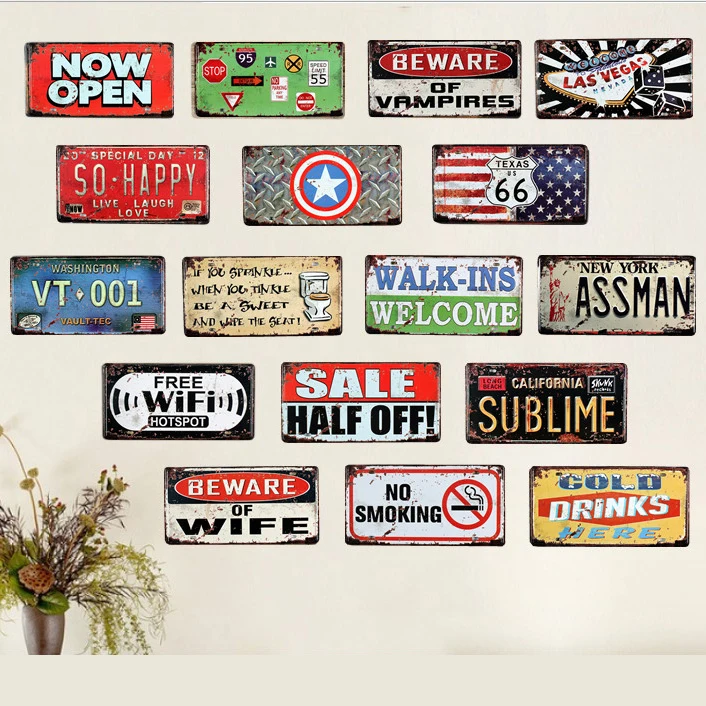 displayplates USA american style licence number plate LONDON vintage retro tin sign for garage shed man cave 