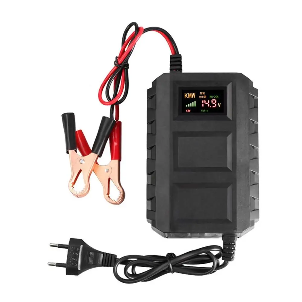 Quick Charger Motorcycle Intelligent 12V 20A Automobile Battery Lead Acid Fast Charging LCD Display Car | Электроника