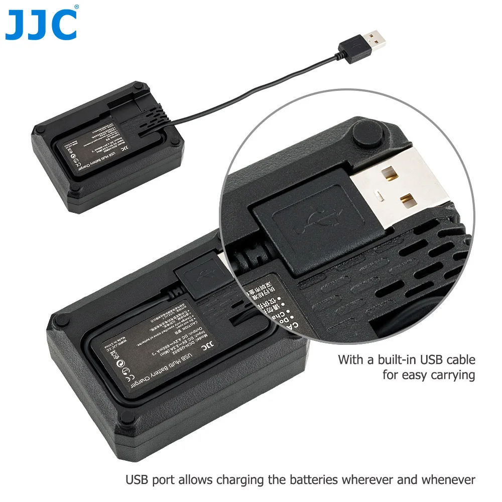 JJC USB мульти зарядное устройство для Ricoh DB-110/Olympus LI-90B/JJC B-DB110 Зарядка 3 батареи со светодиодный индикаторами кабель-удлинитель