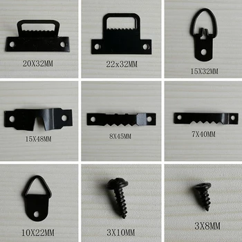 

Wall Hanging Picture Frame Painting 56pcs Serrated Hangers Ring Hooks DIY Set