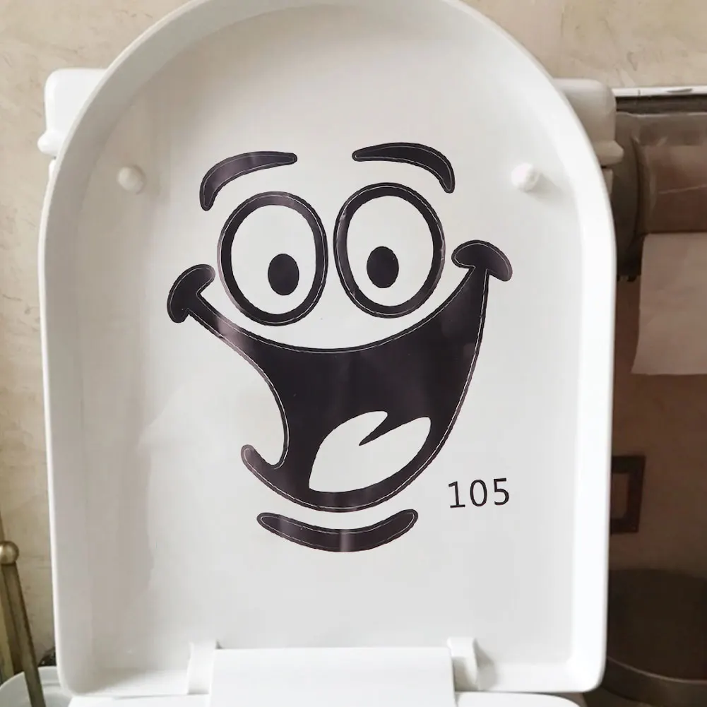 Мультяшная Настенная Наклейка s Closestool Paster Водонепроницаемая Ванная пластик 22,5*20 см домашний орнамент Wc настенные наклейки улыбающийся сторонний стикер