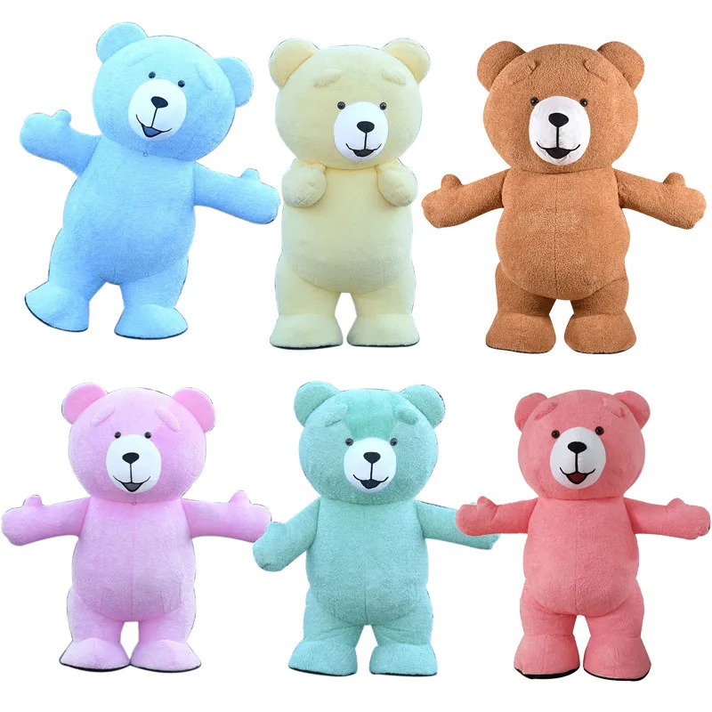 Teddy Bear Inflatable Costume Adult Gonflable Ours Costume Cosplay Ours En Peluche Costume Mascotte Animal Mascote FANCY мюли mascotte