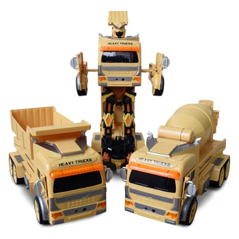 

1:12 remote control truck watch gravity sensing dual mode deformation engineering truck mixer RC Engineering Car kids toys