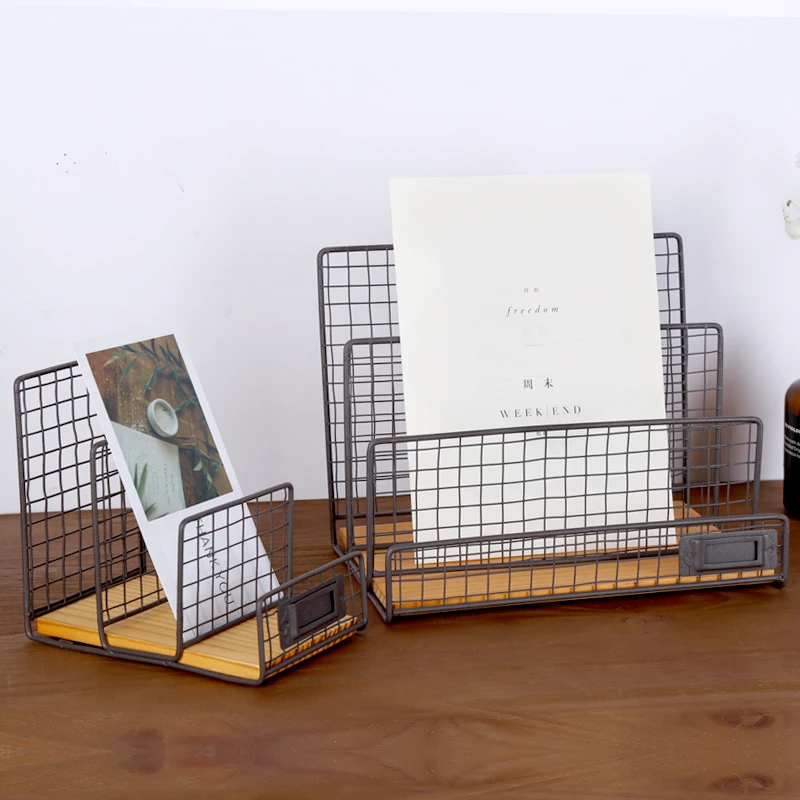 

Vintage Retro Creative CD Magazine Rack Desktop Book Stalls Decoration Home Furnishing Bookend Storage Rack Home Decoration
