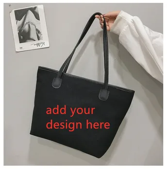 

Customize Design Women Bag Canvas Shopping Bag Tote Bag Shoulder Bag Women Bags Messenger Purse Shopper Design What You Like