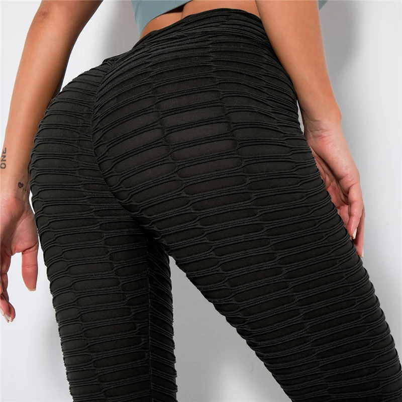 

Women Workout Tights High Waist Butt Lifting Leggins Stretchy Yoga Pants Tummy Control Sexy Leggings Slimming Ruched Gym