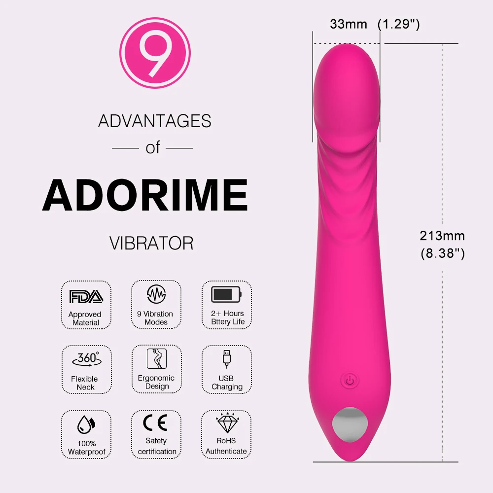 Вибратор фаллоимитатор для женщин стимуляции точки G и клитора женские