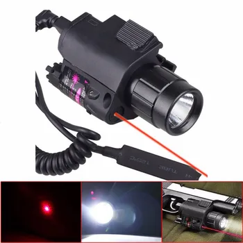 

20mm Red Dot Laser Sight Tactical Airsoft Handgun Flashlight Combo LED Tactical Gun Torch Rail Glock M6 Tactical flashlight