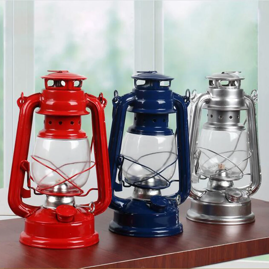 Kerosene Lamp Indoor Outdoor Hiking Metal Lantern Wedding Party Decor Camping Oil Lantern for Home Cafe Bar  Wall Decor