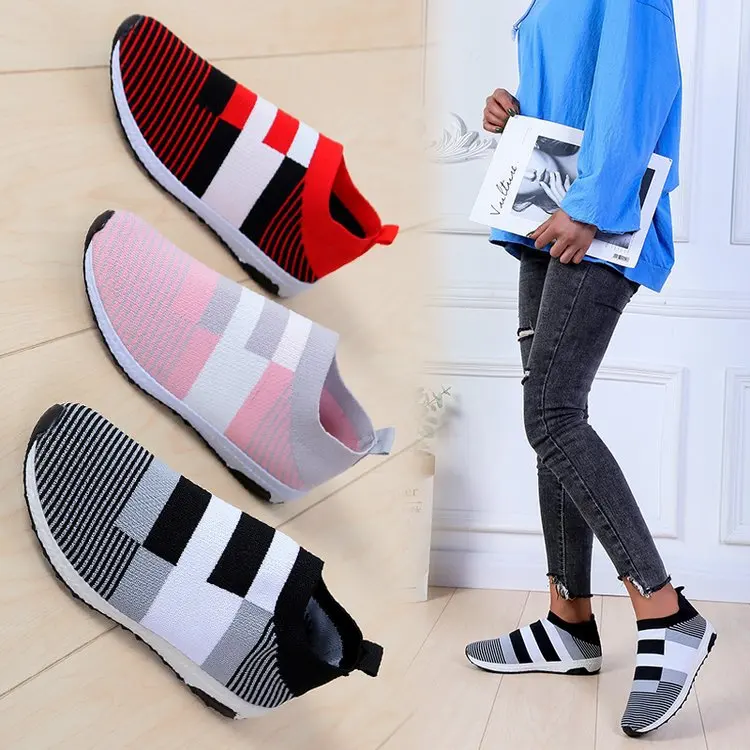 

Large Size Mesh Casual Shoes Women's 2019 New Style WOMEN'S Shoes Korean-style Breathable Lightweight Running Flat Keel Thin Sho