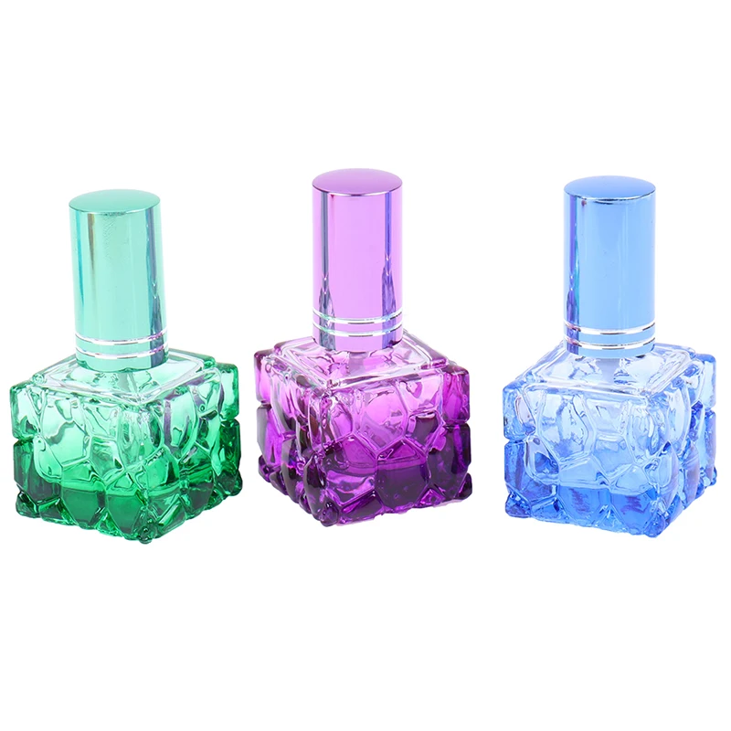 

1PCS 10ml Colorful Square Glass Perfume Bottle Small Sample Portable Parfume Refillable Scent Sprayer Cosmetic Spray Bottle